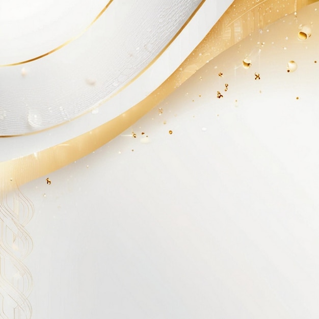 Luxe witte achtergrond met gouden lijnelementen en