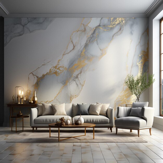 luxe witte marmer kamer interieur