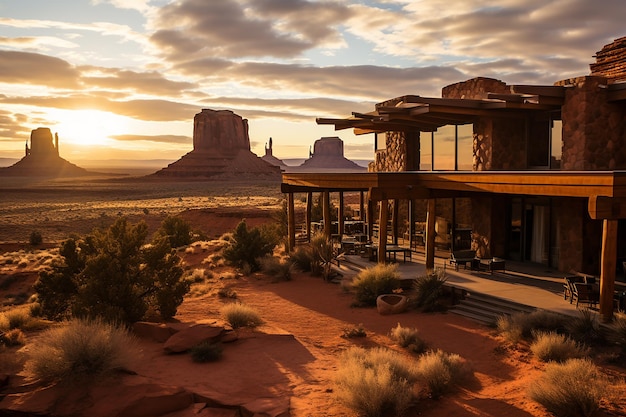 Foto luxe woestijn oase american monument valley retreat