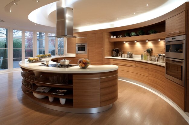 Luxe woonkeuken met elegant houten design