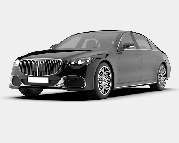 Luxeauto geïsoleerd op achtergrond 3D-rendering illustratie