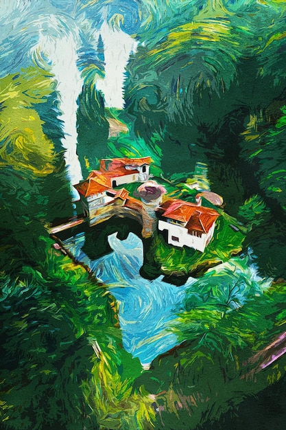luxembourg beautiful oil paint landscape