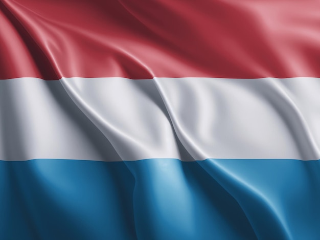 Luxembourg flag flutter and waving