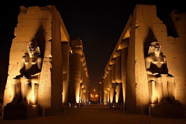 Luxor Tempel Een oud mysterie aan de oevers van de Nijl generatieve IA