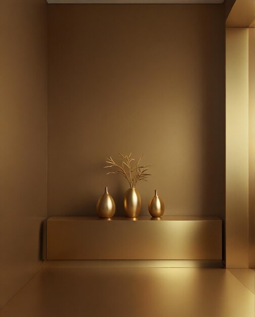 Photo luxuries golden gradient room background