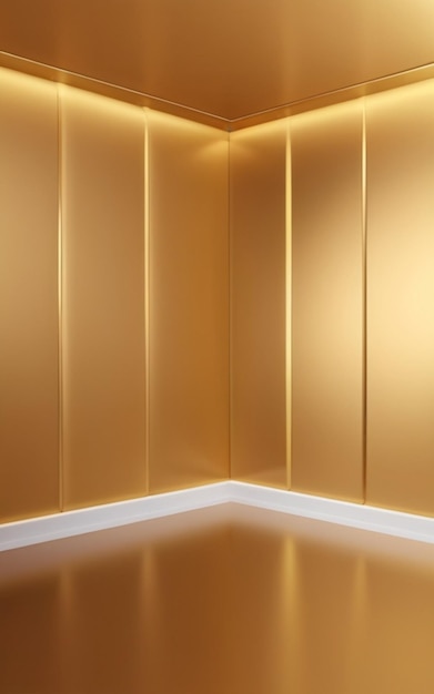 Foto luxuries sfondo della stanza con gradiente dorato