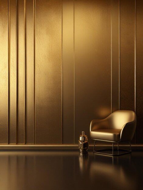 Photo luxuries golden gradient room background