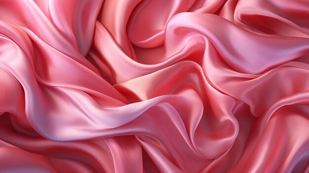 Luxurious Abstract Cloth Pink Silk Waves as a Stylish Background Generative AI