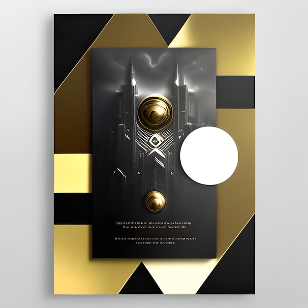 Photo luxurious background in gold and black