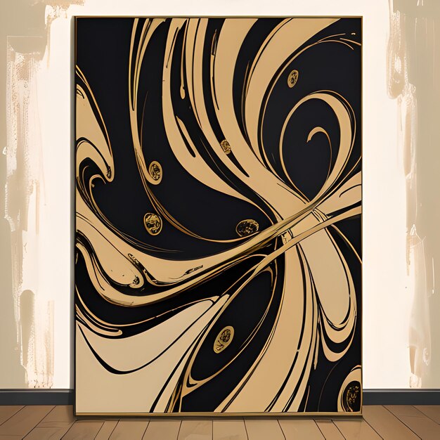 Luxurious background in gold and black