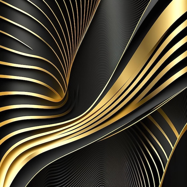 Luxurious Black and Gold Geometrics