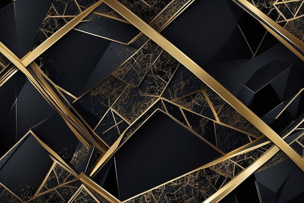 Luxurious Black and Gold Patterned Background Stylish Phone Wallpaper with Elegant Design