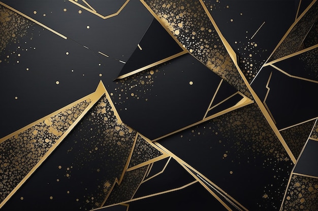 Luxurious Black and Gold Patterned Background Stylish Phone Wallpaper with Elegant Design