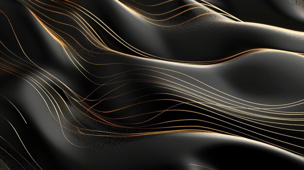 Luxurious Black Line Background Design Generative AI