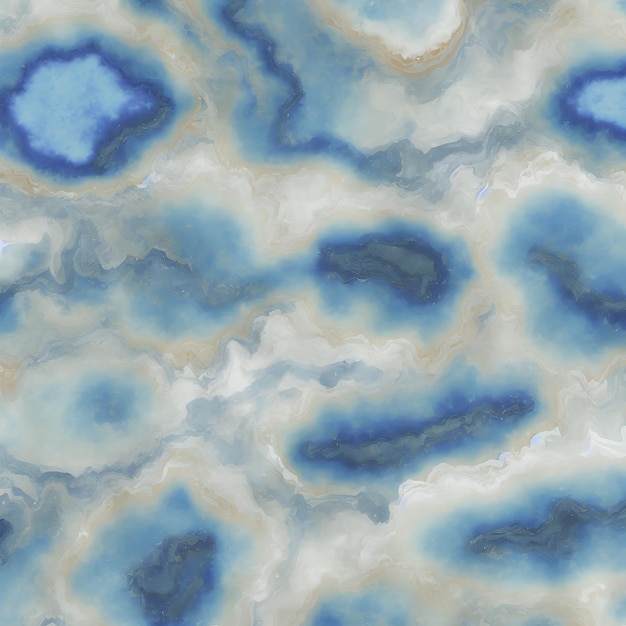 Роскошная мраморная абстрактная текстура чернил Голубого Нила с агатовой каменной плиткой