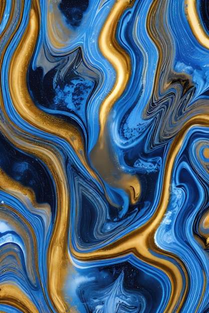 Luxurious Blue Nile ink marblelike abstract texture with agate stone tile