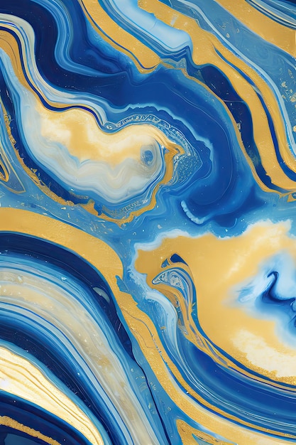 Luxurious Blue Nile ink marblelike abstract texture with agate stone tile