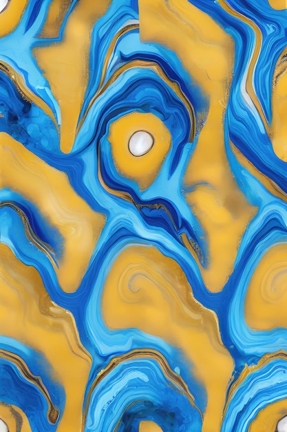 Роскошная мраморная абстрактная текстура чернил Голубого Нила с агатовой каменной плиткой
