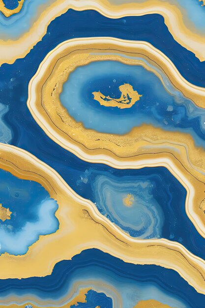 Luxurious Blue Nile ink marblelike abstract texture with agate stone tile