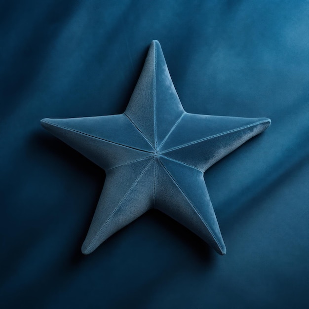 航海 の 詳細 を 含む ベルベット に 描か れ た 豪華 な 青い 星 の 物体