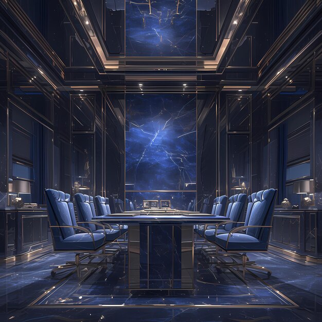 Photo luxurious boardroom set for business meeting