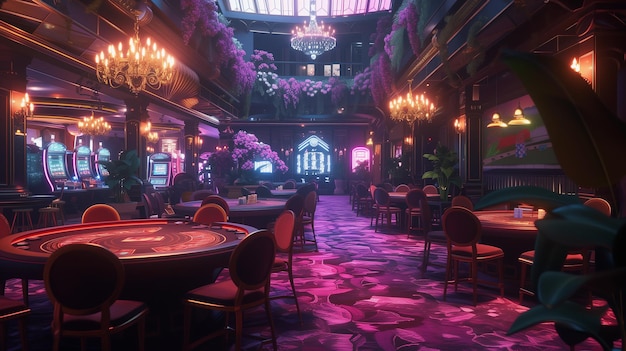 Luxurious casino interior