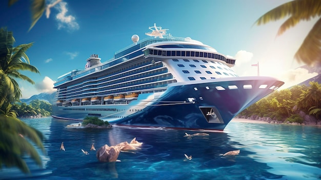 A luxurious cruise ship journey