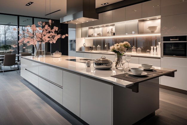 Luxurious Custom Residential Kitchen Upgrade Interior Generative AI