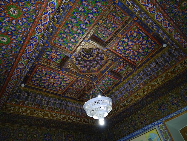 Luxurious decor in the interior of the old palace in the city of Tashkent