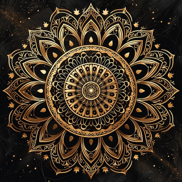 Photo luxurious eye catching mandala design generated by ai