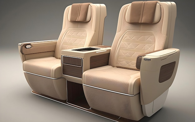 Photo luxurious firstclass seats generative ai