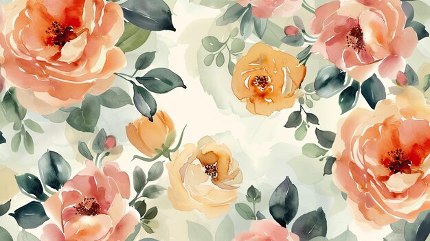 Photo luxurious floral elements in botanical background