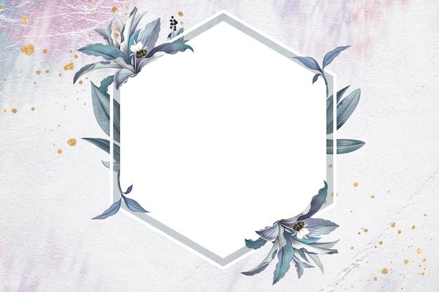 Luxurious floral wedding frame design