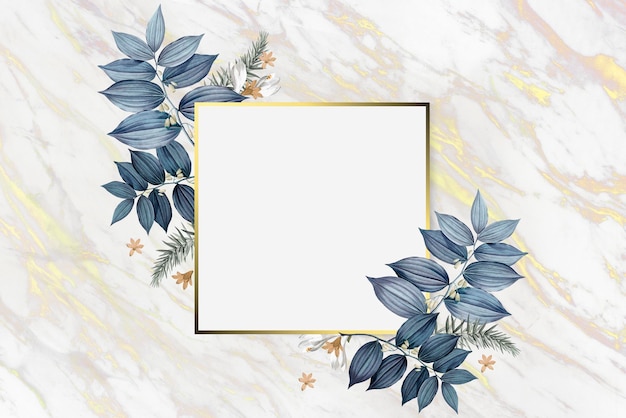 Luxurious floral wedding frame design