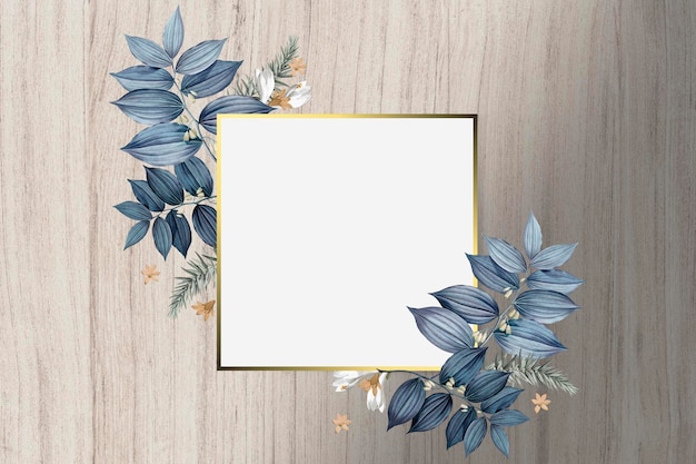 Luxurious floral wedding frame design