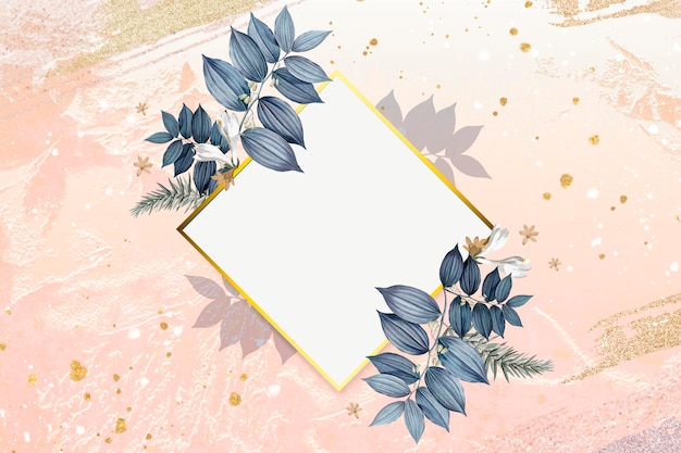 Luxurious floral wedding frame design