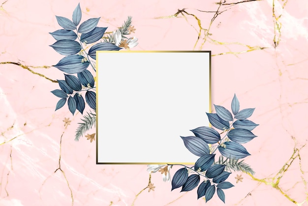 luxurious floral wedding frame vector
