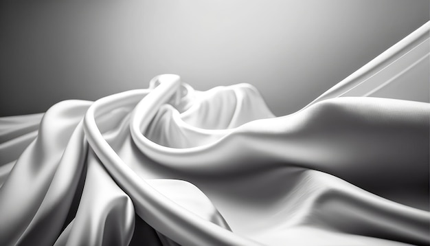 Luxurious flowing motion bright silky cloth textile backdrop generative ai