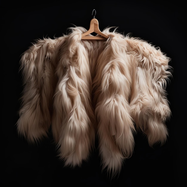 A luxurious fur coat made from the softest and warmest fur in simple and elegant style