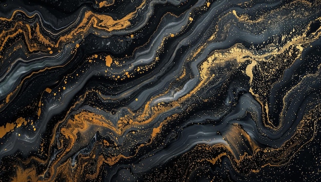 Luxurious gold and black marble texture