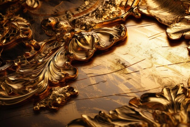 Photo luxurious gold metal texture background with gleaming sophistication