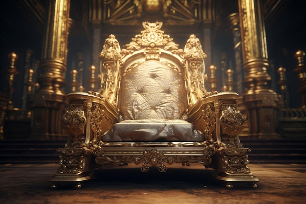 Photo luxurious gold pattern on a royal throne conveying 00477 00