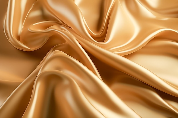 Luxurious Gold silk Enhancing the Beauty of Soft Curves and Shapes AI generated