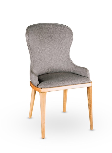 luxurious gray chair isolated on white background