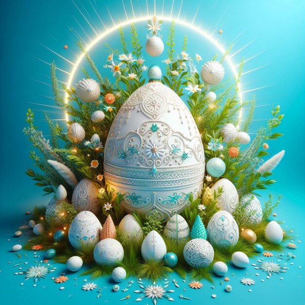 роскошные фоновые обои HAPPY EASTER, созданные ИИ