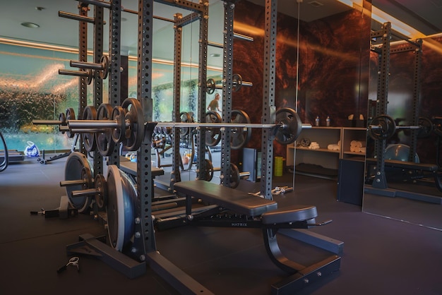 Luxurious Hotel Gym with Modern Design and StateoftheArt Equipment