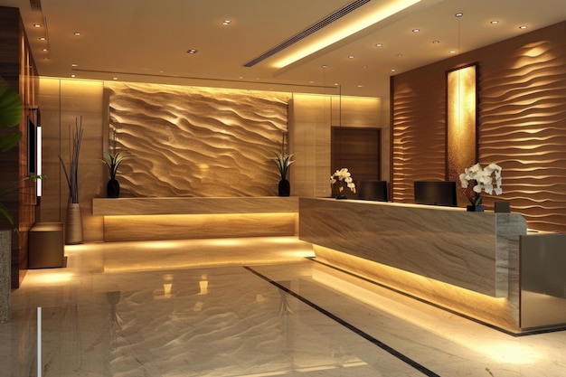 Luxurious Hotel Lobby Interior