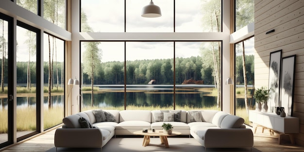 Luxurious interior elegant design in modern house