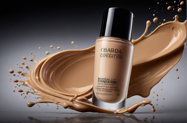 Photo luxurious liquid foundation splash