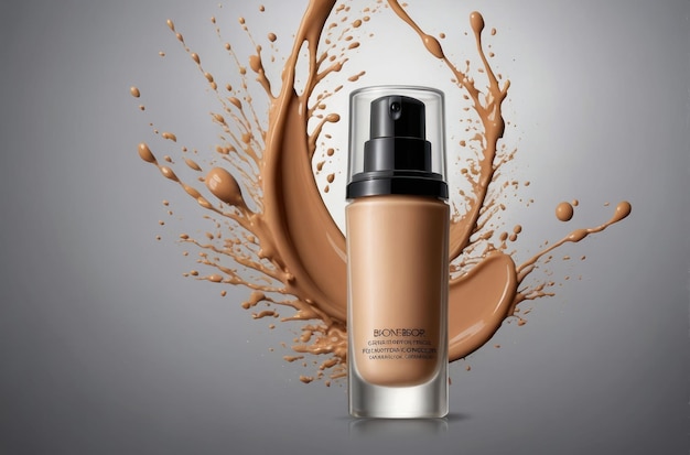 Photo luxurious liquid foundation splash